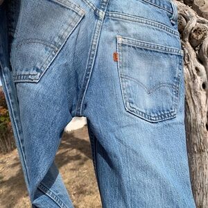 Vintage 70’s Levi's Flare Wide Leg Jeans in Light wash